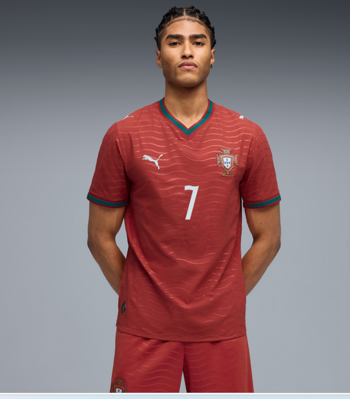 Cristiano Ronaldo Portugal National Team Puma 2026 Home Authentic Jersey - Red