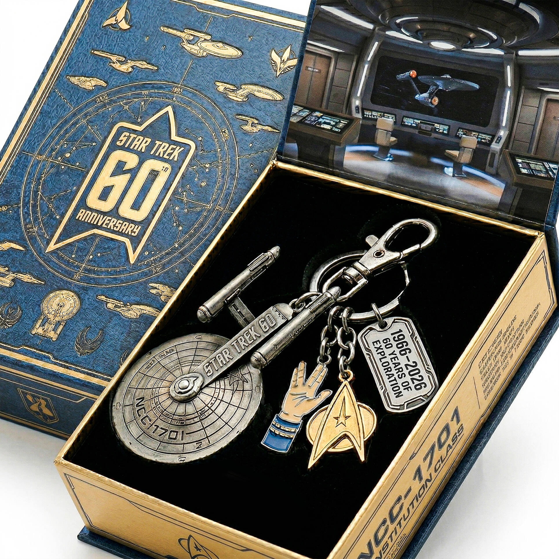🚀Star Trek 60th Anniversary Premium Collector's Keychain Set
