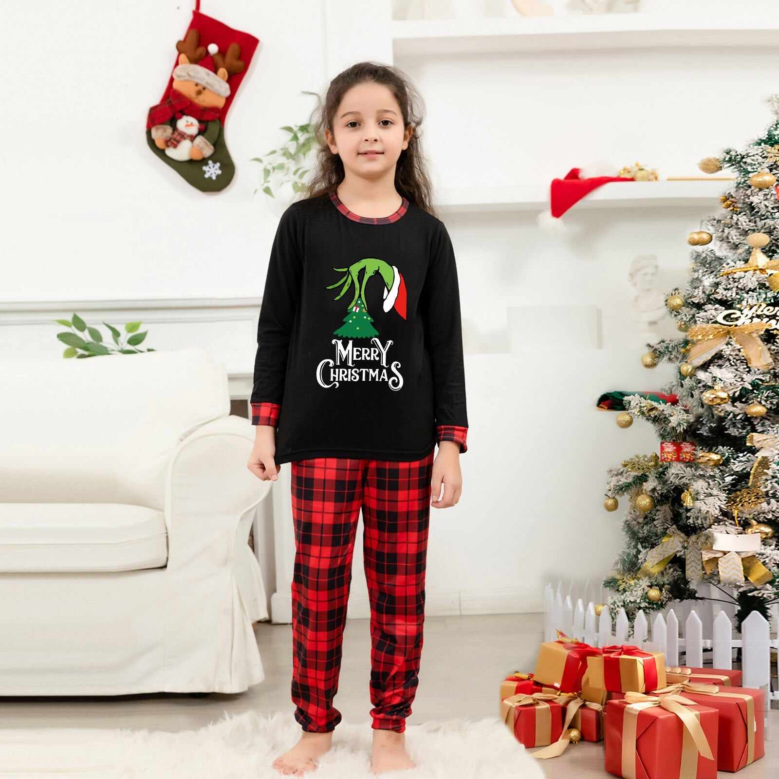 Grinch Christmas Family Matching Pajama Set