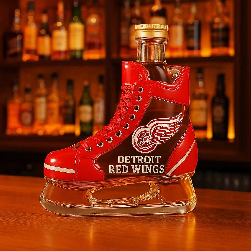 Ice Hockey Team Shoes Wine Bottle