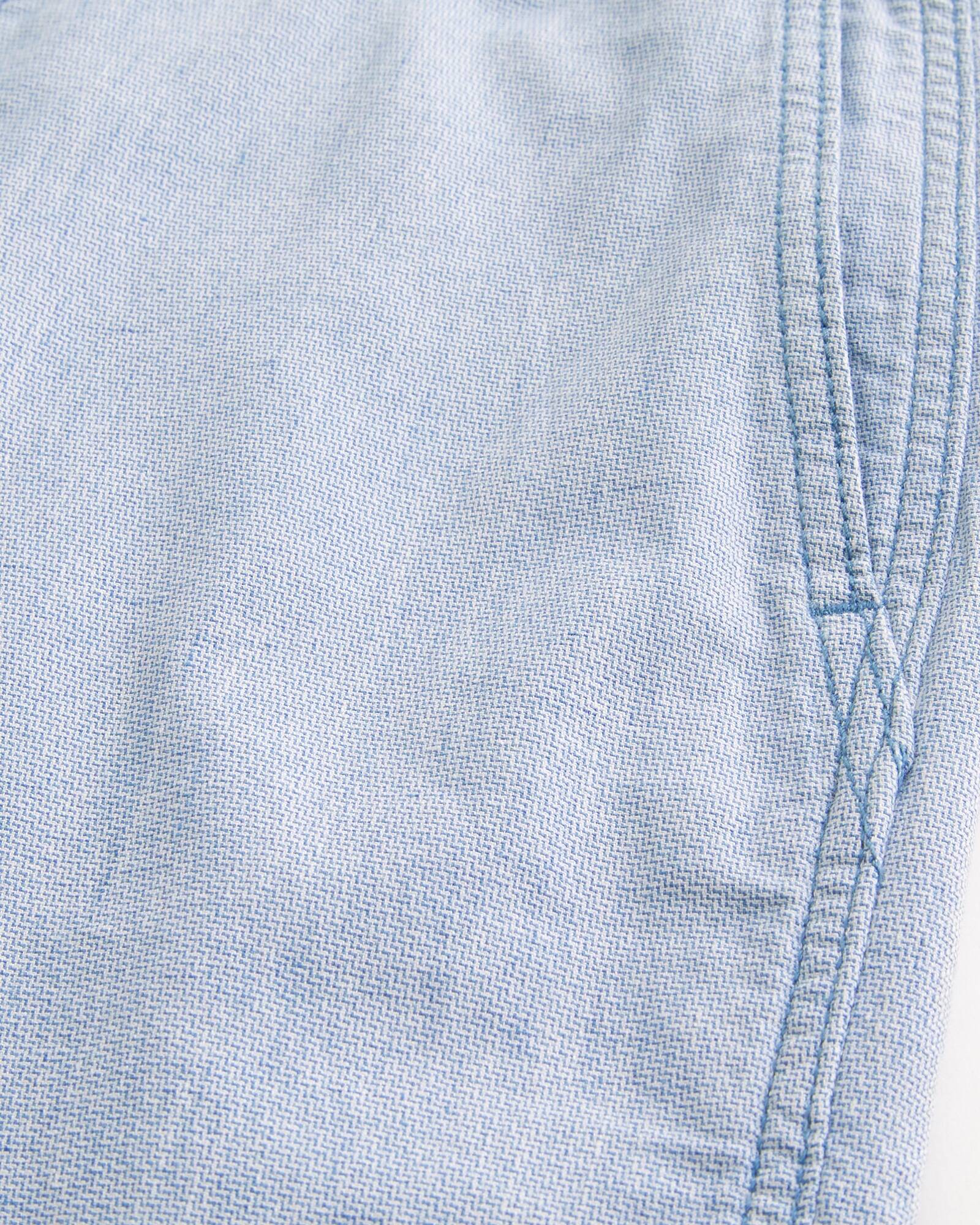 Linen-Blend Flex Waist Baggy Pants