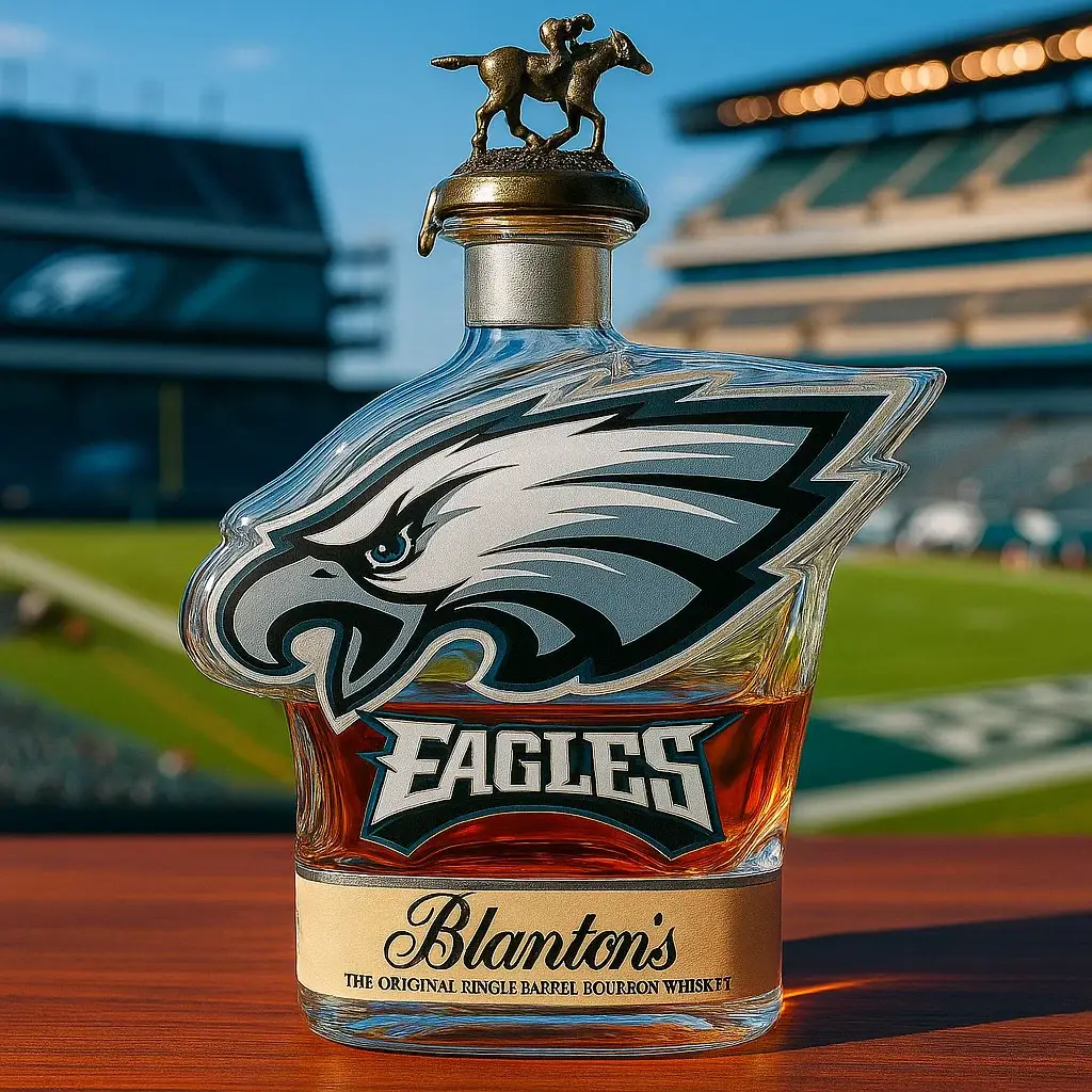 Philadelphia Eagles Logo Whisky Bottle