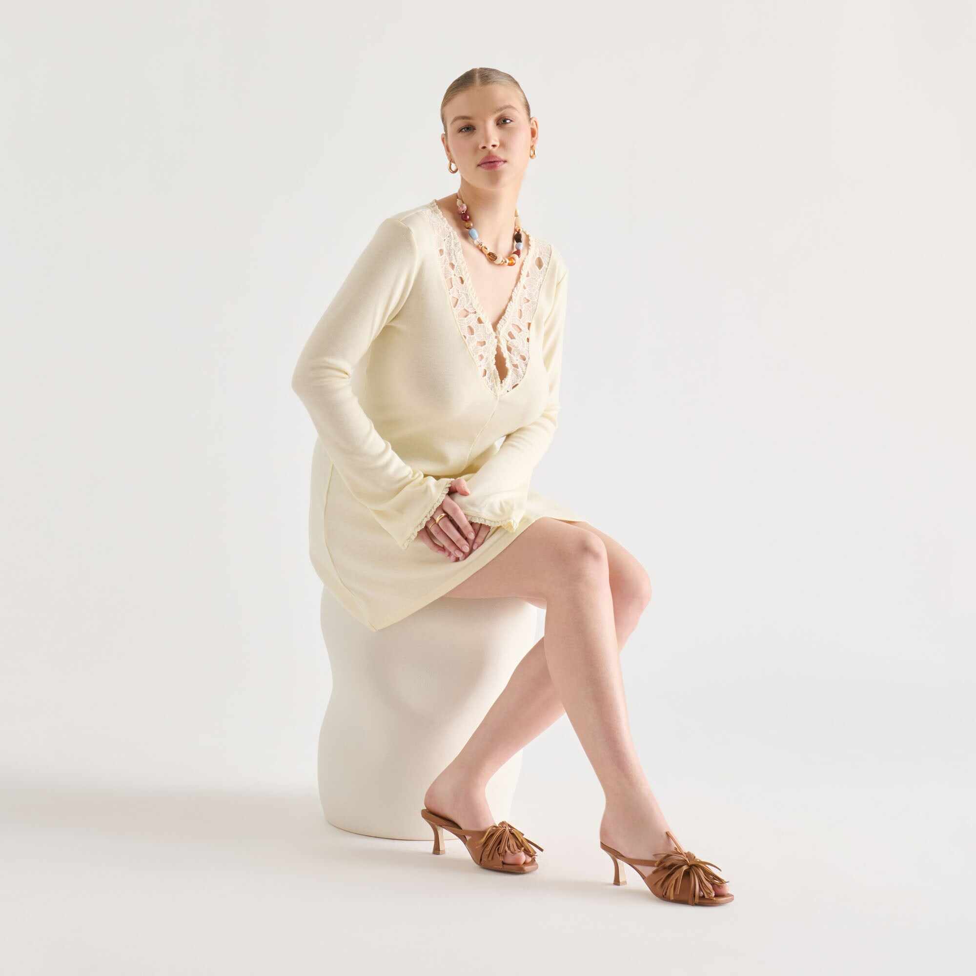 ROSALY HEELS CHESTNUT LEATHER