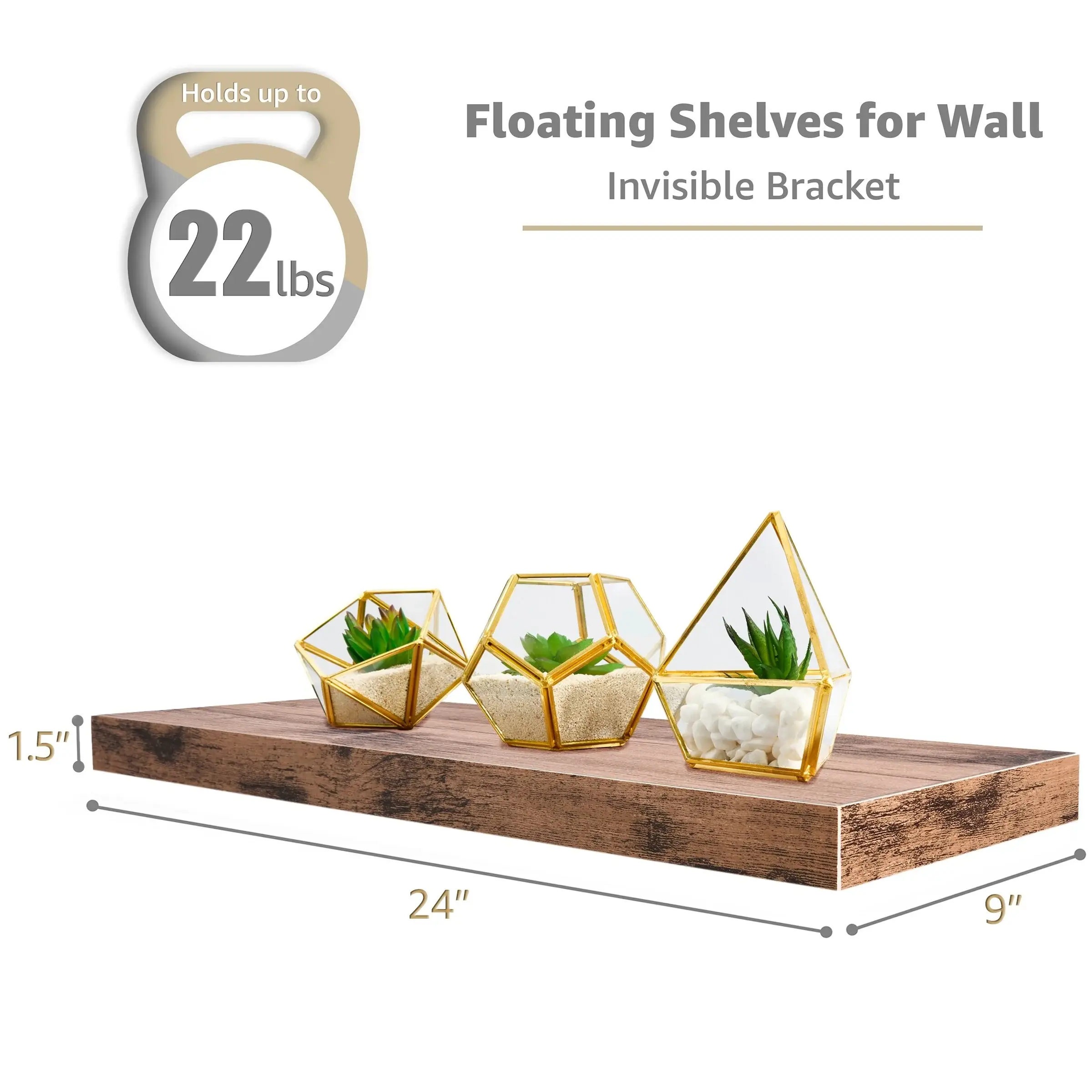 Sorbus Floating Wall Shelves Wall Mounted (4 Pack)