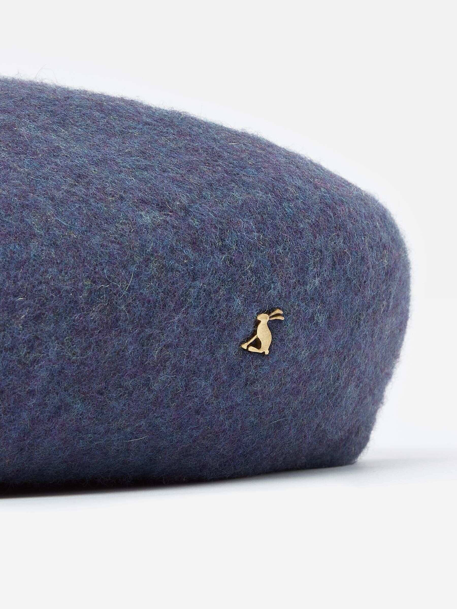 Amelie Navy Blue Adjustable Wool Beret Hat