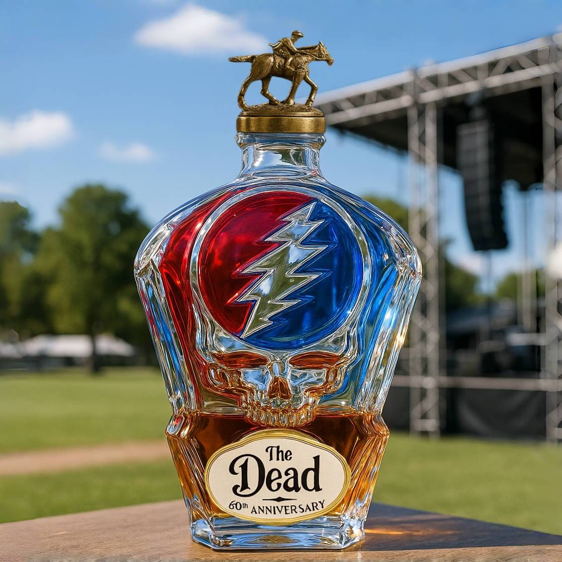 The Dead 60th Anniversary Whiskey Bottle