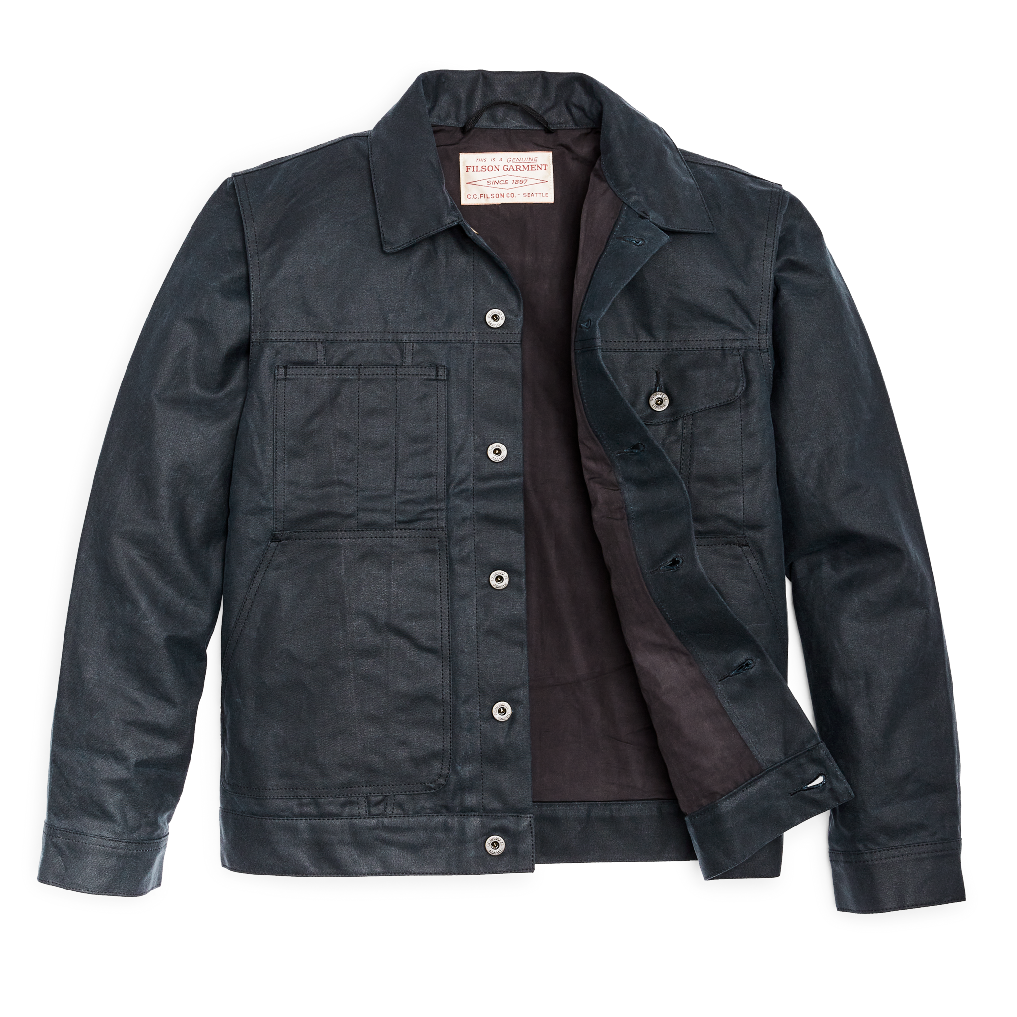 Tin Cloth Short Lined Cruiser Jacket - Service Blue