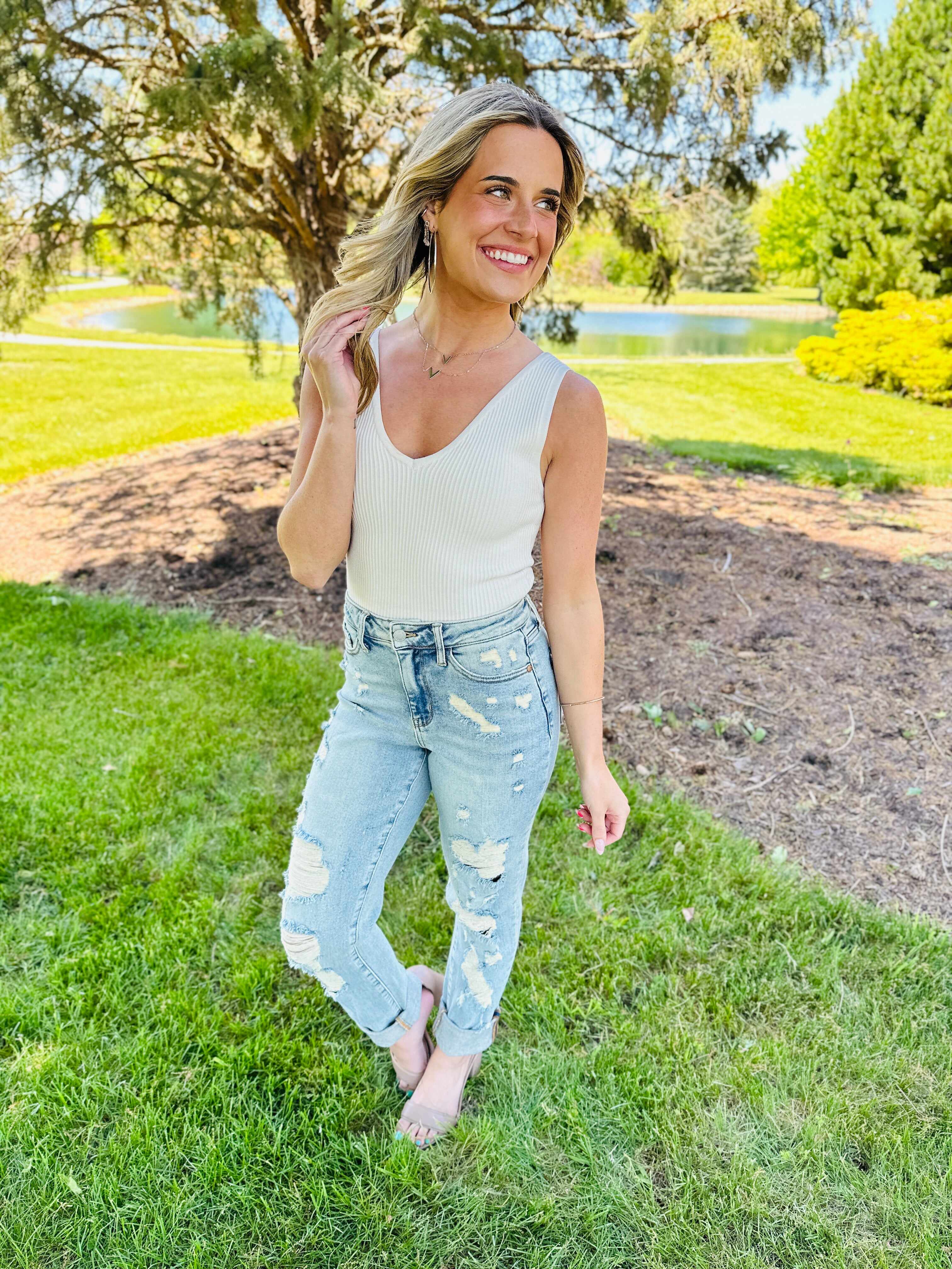 REG/CURVY Cuff It Boyfriend Jeans