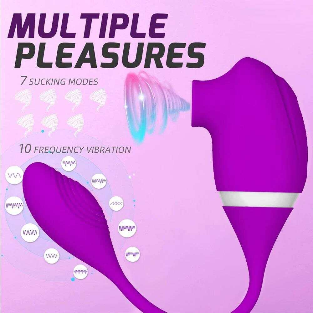 2-in-1 Clitoris Sucking & Vibrating Egg: Powerful Stimulator for Women
