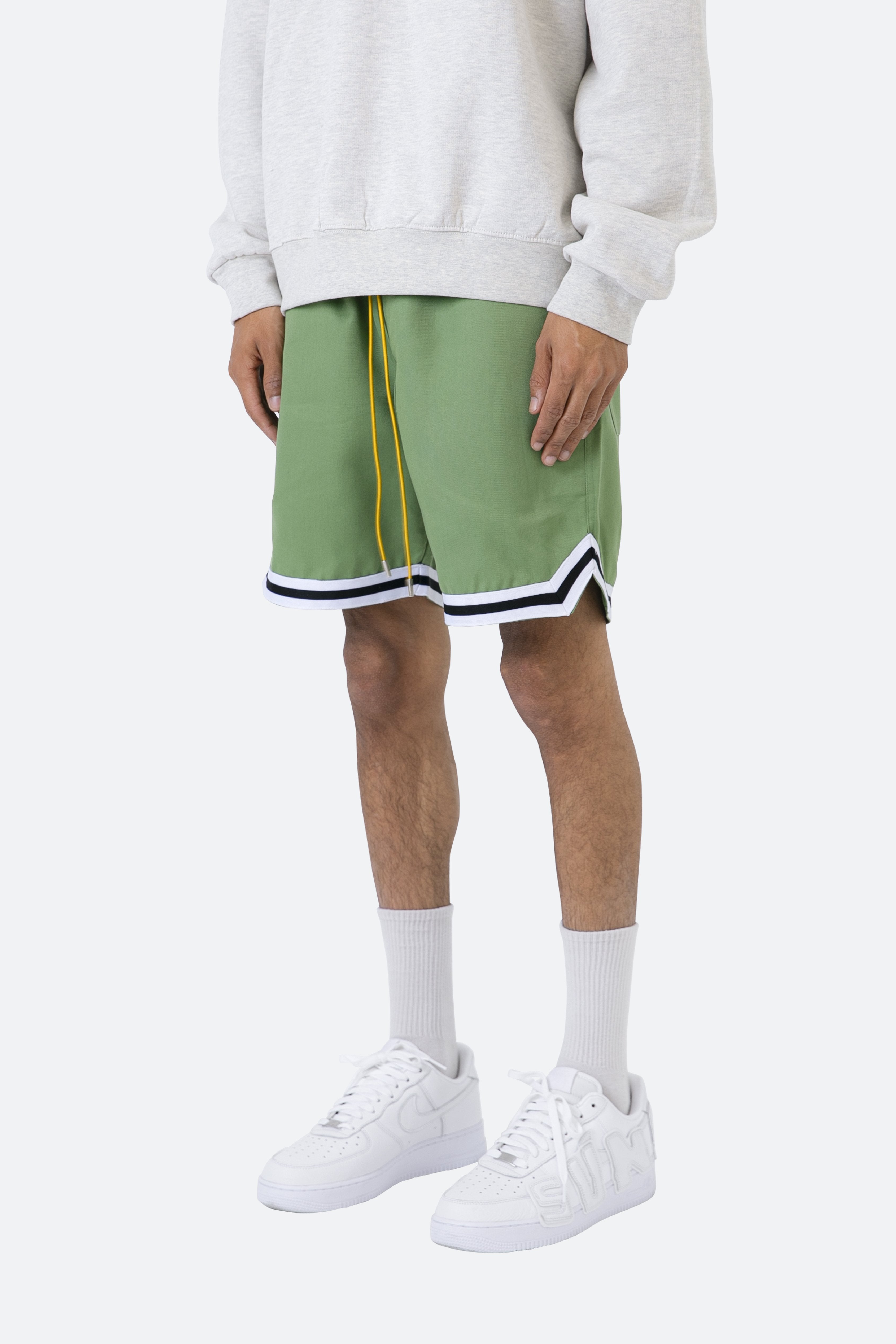 Poly Cotton Walking Shorts - Olive