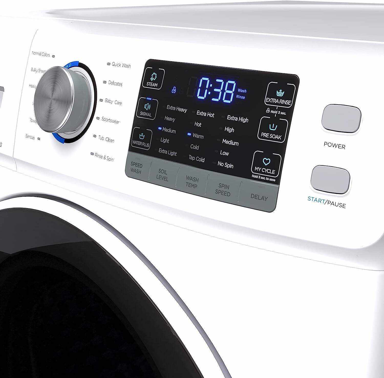 Front Load Machine, 2.7 Cu. Ft, Space Saving Unit with 20-Minute Quick, 12 Washing Cycles, Quiet Inverter Motor [120V], Medium (24