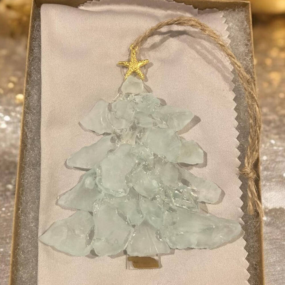 Beach Sea Glass Christmas Tree Ornament