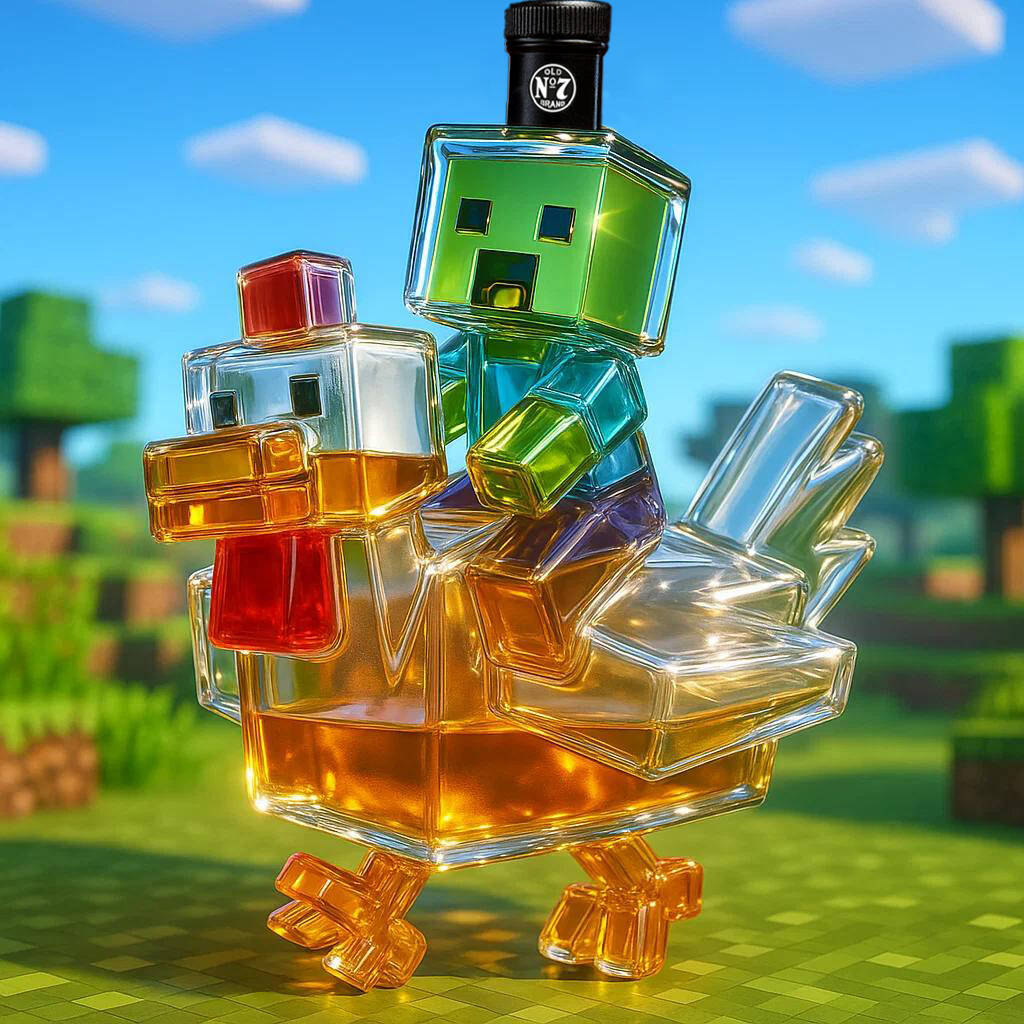 MC Chicken Jockey Whiskey Bottle