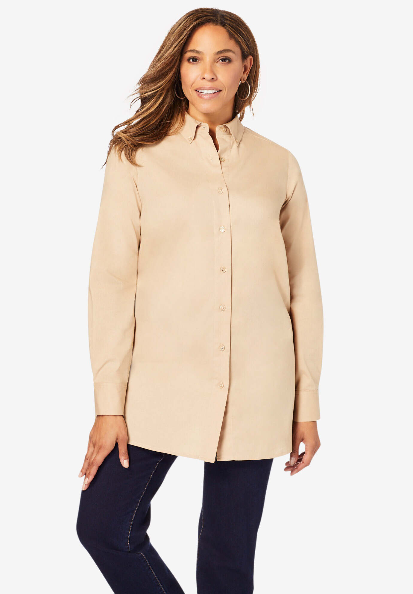 Stretch Poplin Tunic