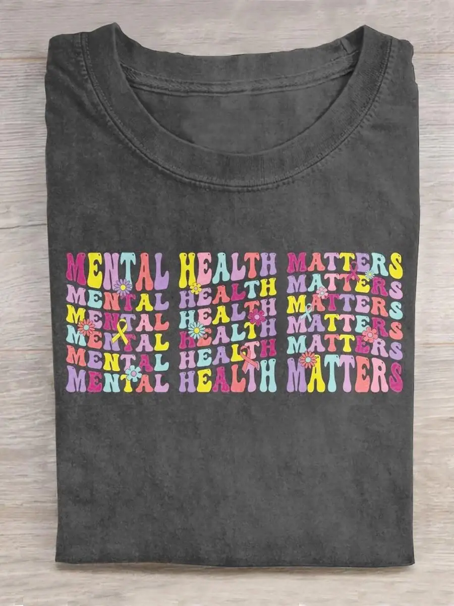 Mental Health Matters Art Print Casual T-shirt