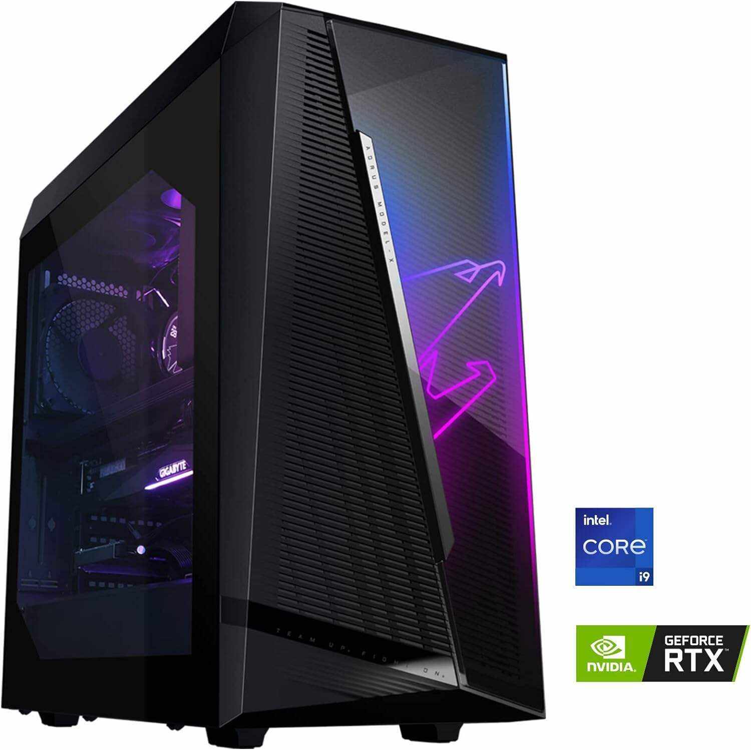 Gigabyte AORUS Model X Gaming PC Computer Desktop (Intel i9-12900K, NVIDIA GeForce RTX 3080 GDDR6X 10GB, 16GB DDR5 RAM, 2TB M.2 SSD) - AMXI9N8A-2171