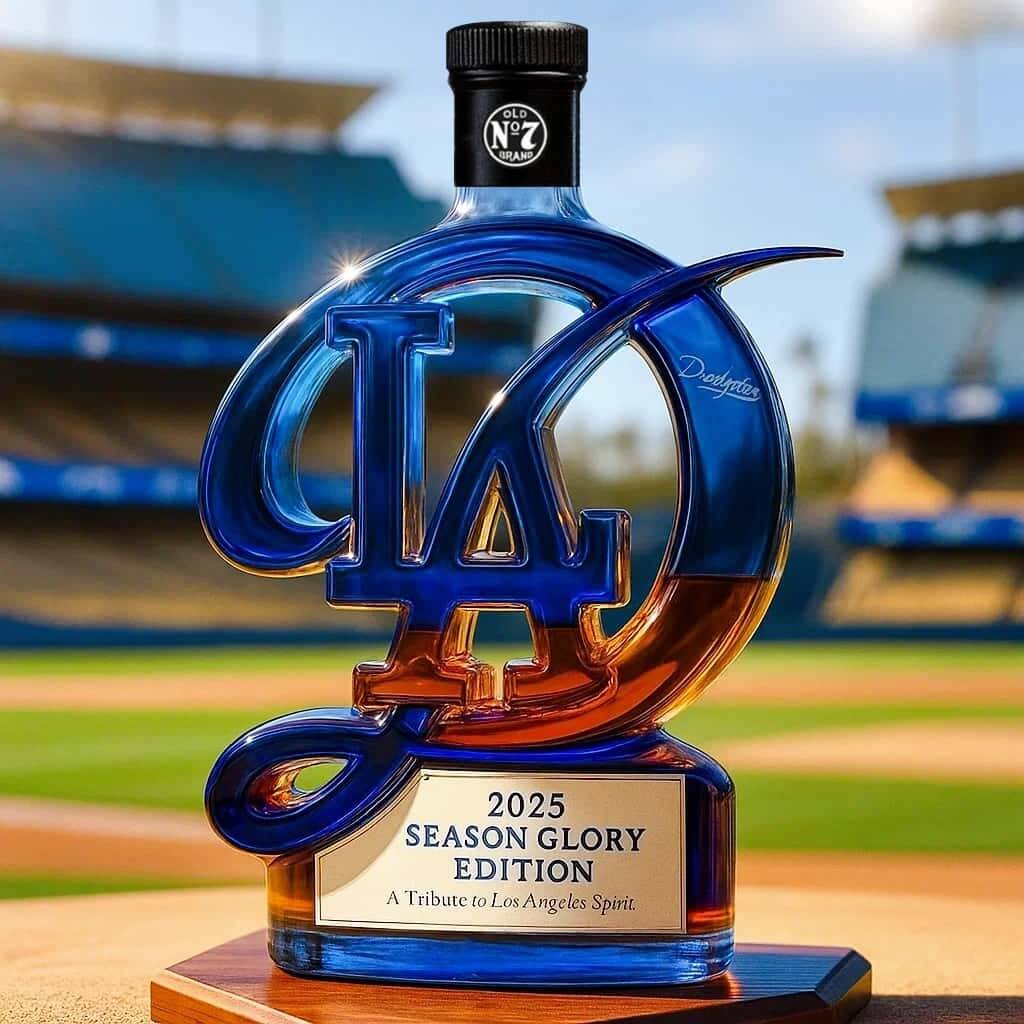 Los Angeles Dodgers 2025 Season Glory Edition Whiskey Bottle