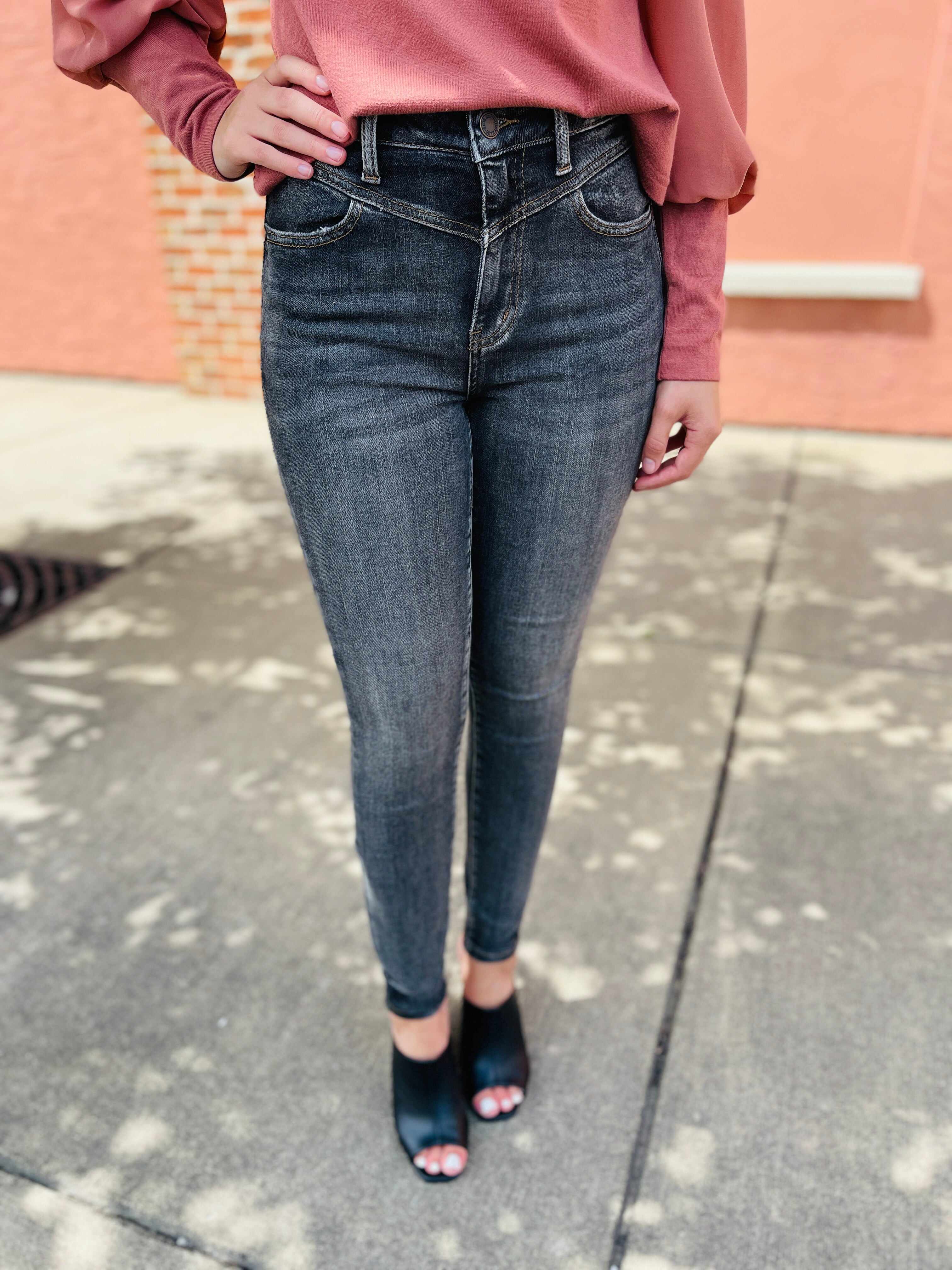 RESTOCK! Plus/Reg Shades of Grey Skinny Jeans