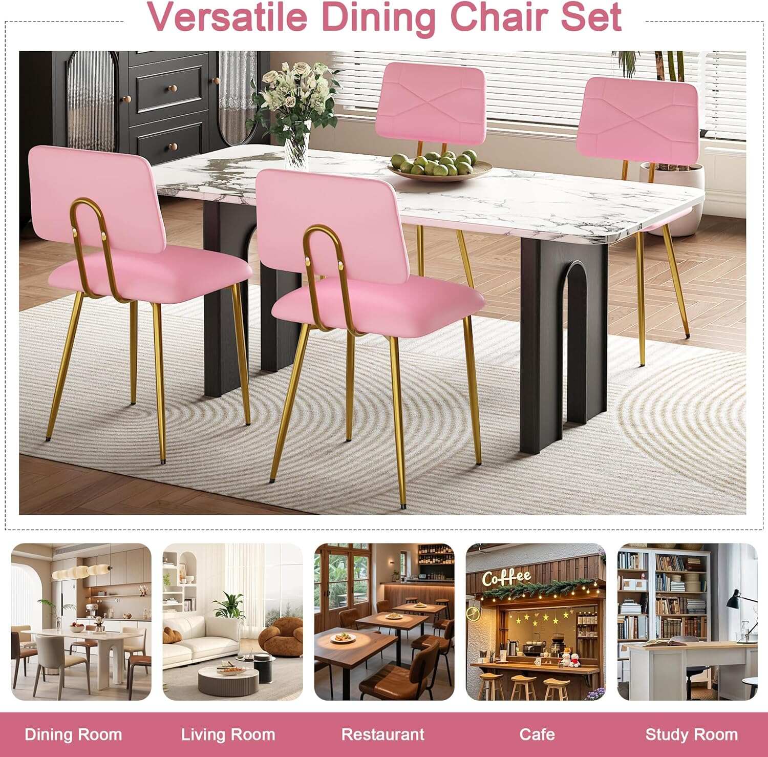 VECELO Dining Chairs Set of 2