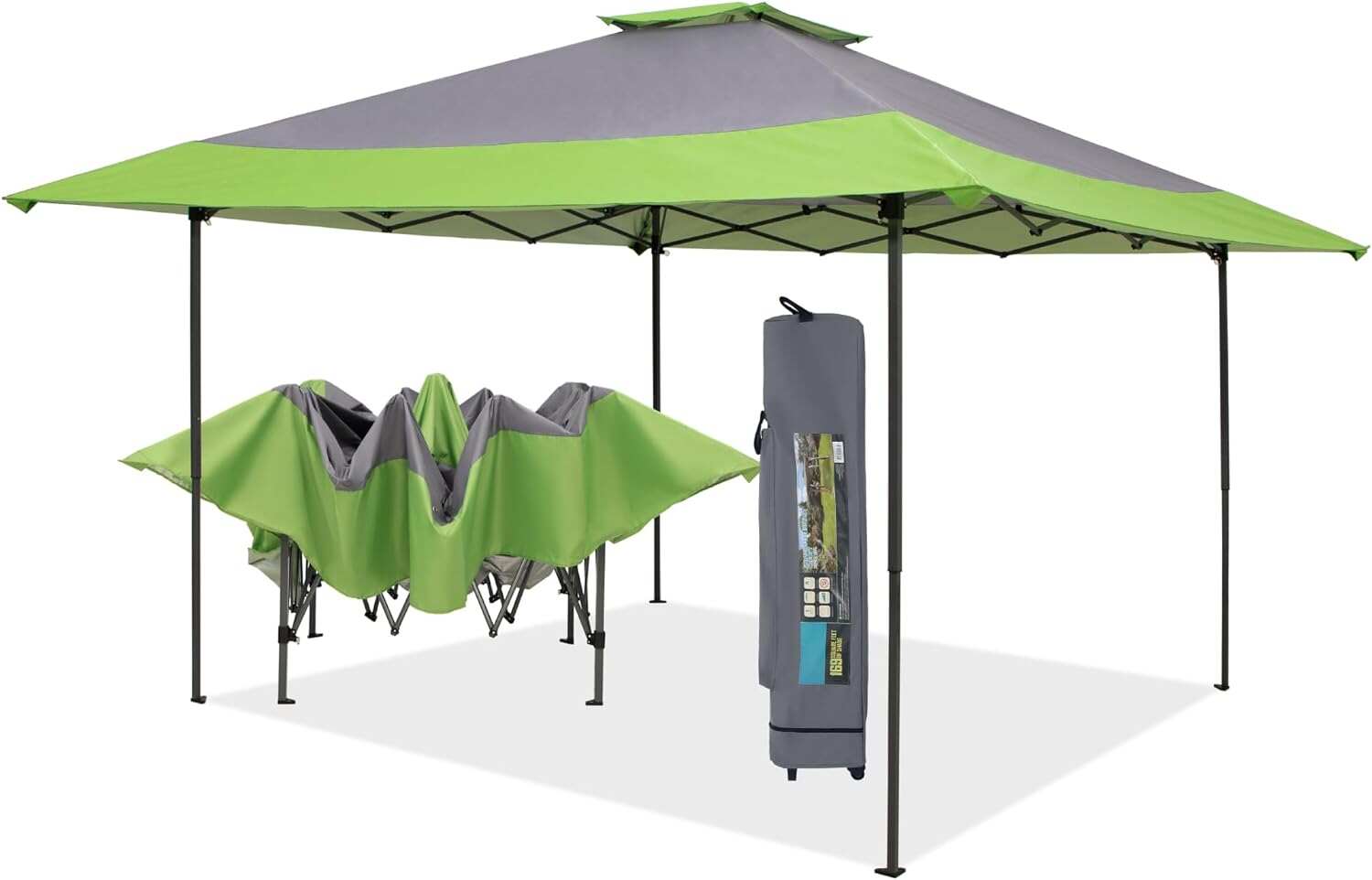 PHI VILLA Outdoor Pop up Canopy 10'x10' Tent Camping Sun Shelter-Series Party Tent, 100 Sq. Ft of Shade (Blue)