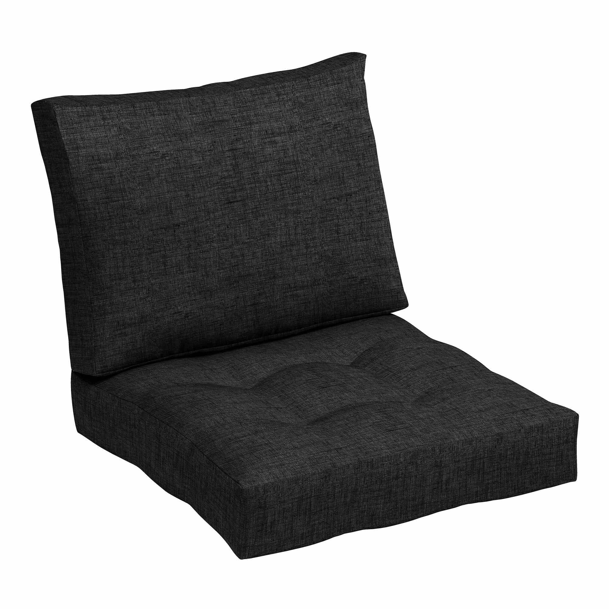 ARDEN Outdoor Plush Modern Tufted Blowfill Deep Seat Set, 24 x 24