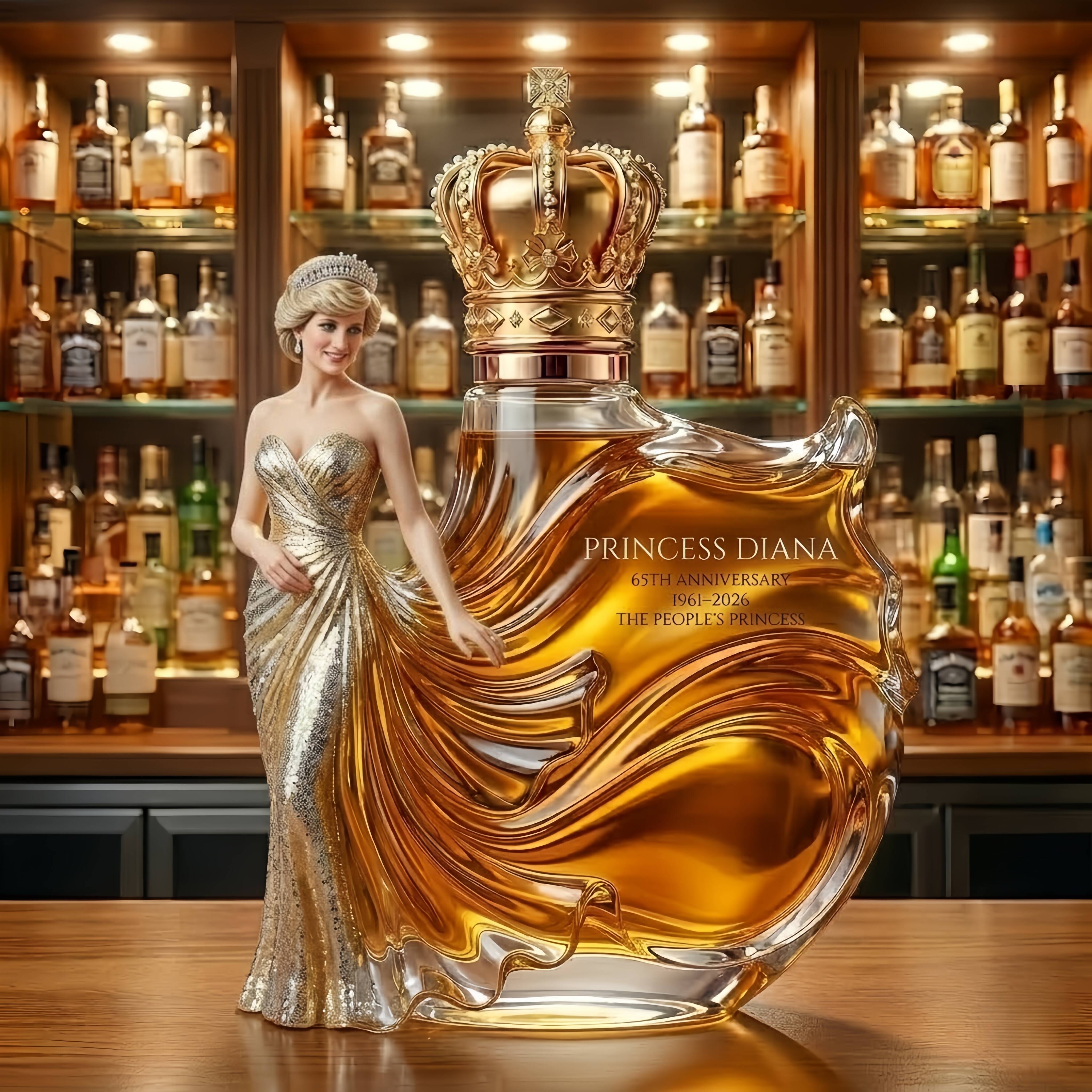Princess Diana 65th Birthday Special Edition Whiskey bottle