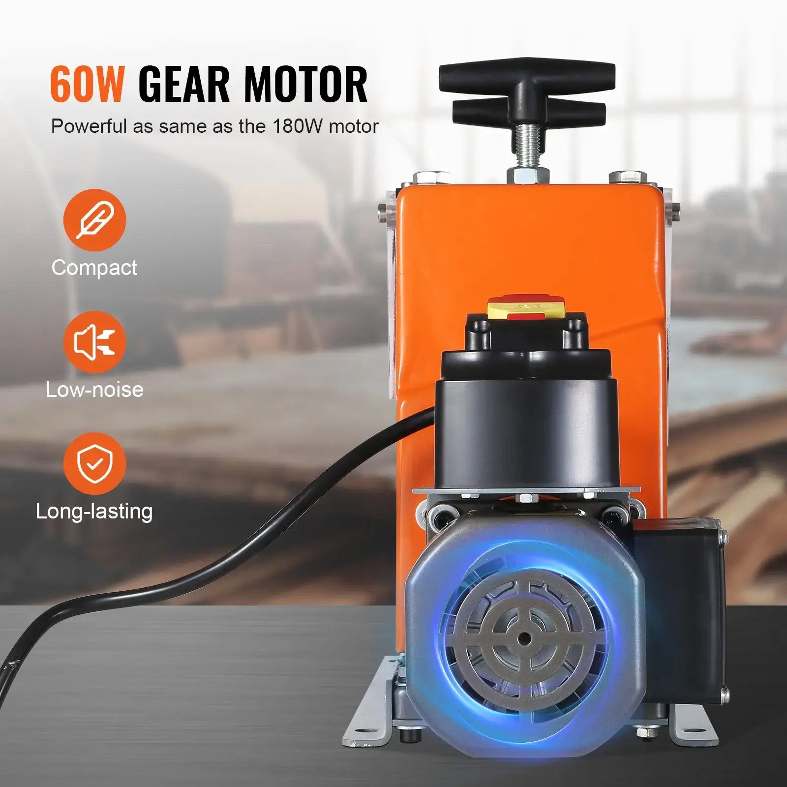 Electric Cable Stripping Tool, 60W Motorized Wire Stripper, 0.06''-0.98'' Stripping Range, with Clear Depth Gauge, 6 Circular & 1 Flat Channels for Copper Wire Recycling
