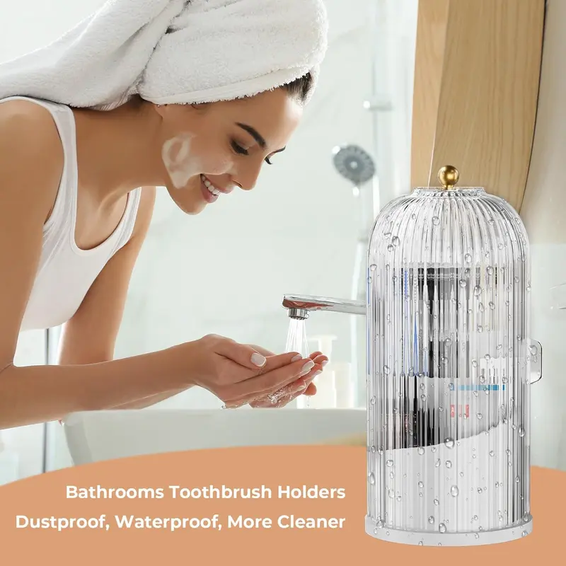🔥LAST DAY-69 % OFF🔥 360° Spinning Toothbrush & Makeup Brush Organizer-Dustproof