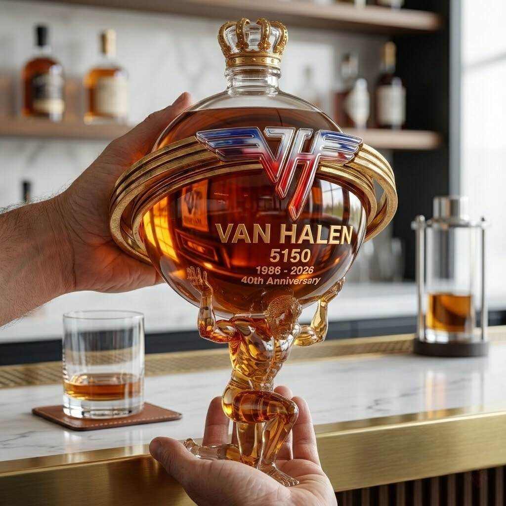 Van Halen 5150 40th Anniversary Atlas 3D Sculpted Collector's Edition Bottle