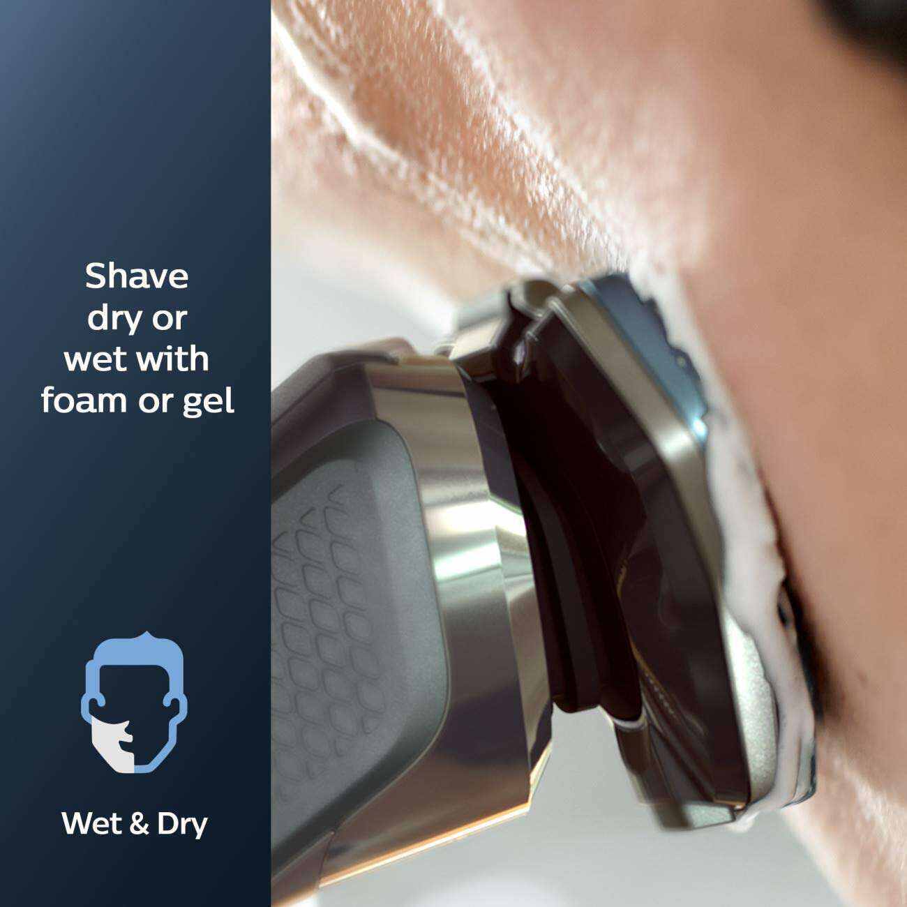 Philips Norelco Shaver 7200, Rechargeable Wet & Dry Electric Shaver with SenseIQ Technology and Pop-up Trimmer S7887/82