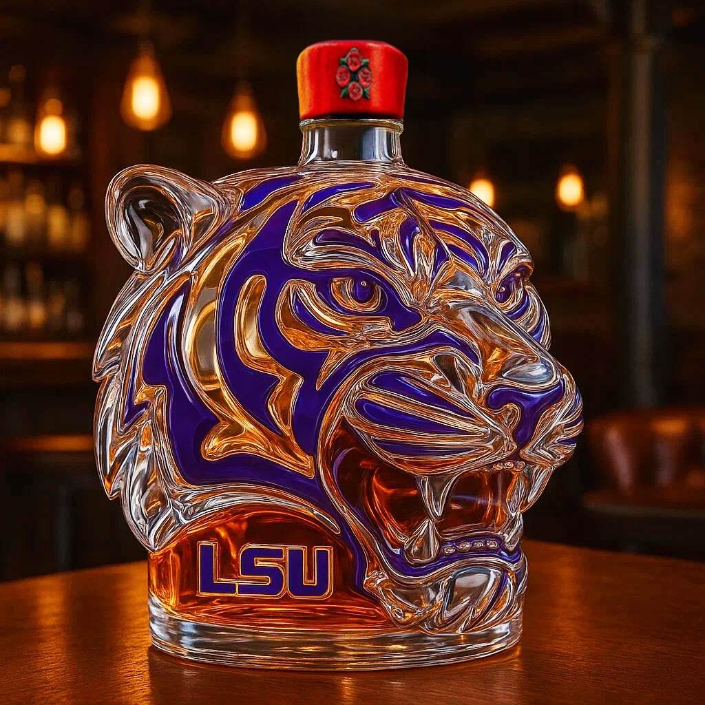 LSU Tigers Whiskey Bottle