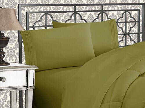 Luxurious 1500 Thread Count Three Line Embroidered Softest Premium 4-Piece Bed Sheet Set Wrinkle and Fade Resistant