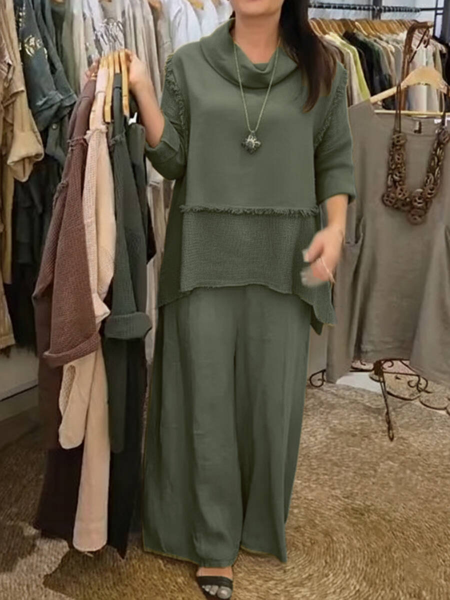 🔥Summer Arrivals🌟Casual Linen And Cotton Top And Pants Two-piece Set