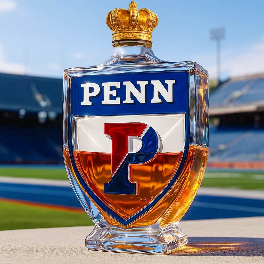 Penn Quakers Whiskey Bottle