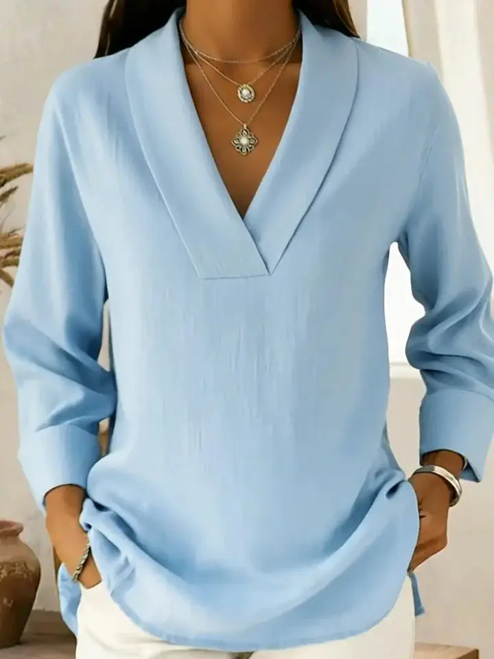 🔥Summer Arrivals🌟Vintage And Elegant Shawl Collar Linen Shirt