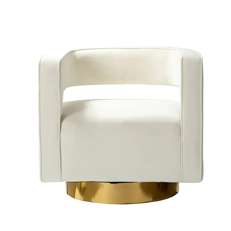 Agata Velvet Swivel Barrel Armchair