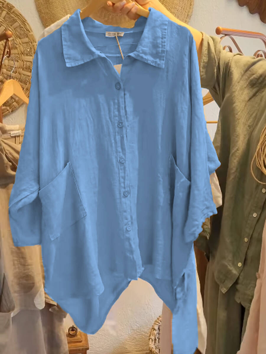 🔥Summer Arrivals🌟Women's Casual Cotton And Linen Shirt