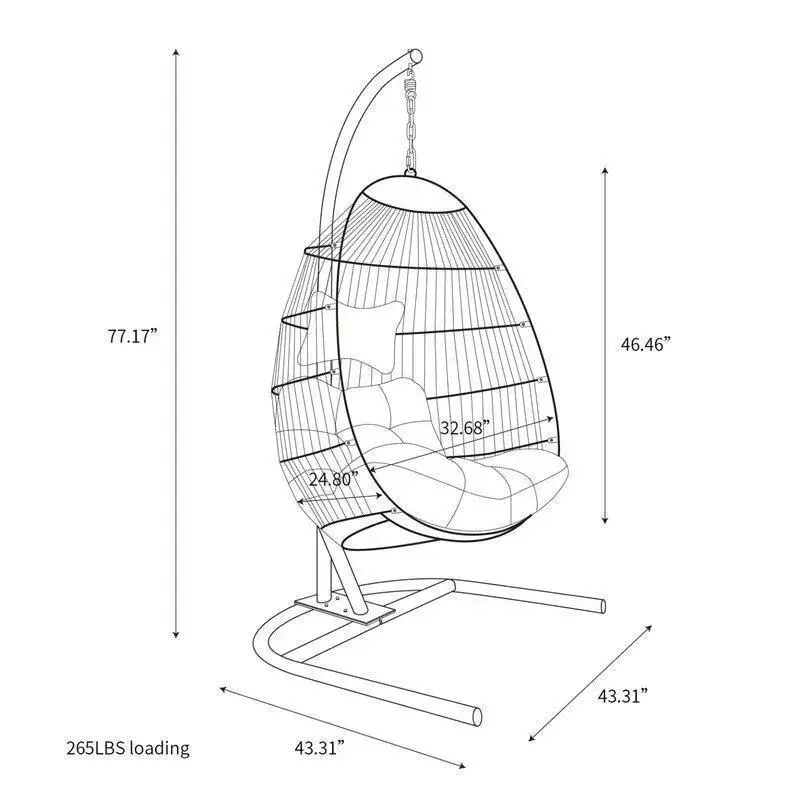 Egg Seat Hang Swing Chair With Stand