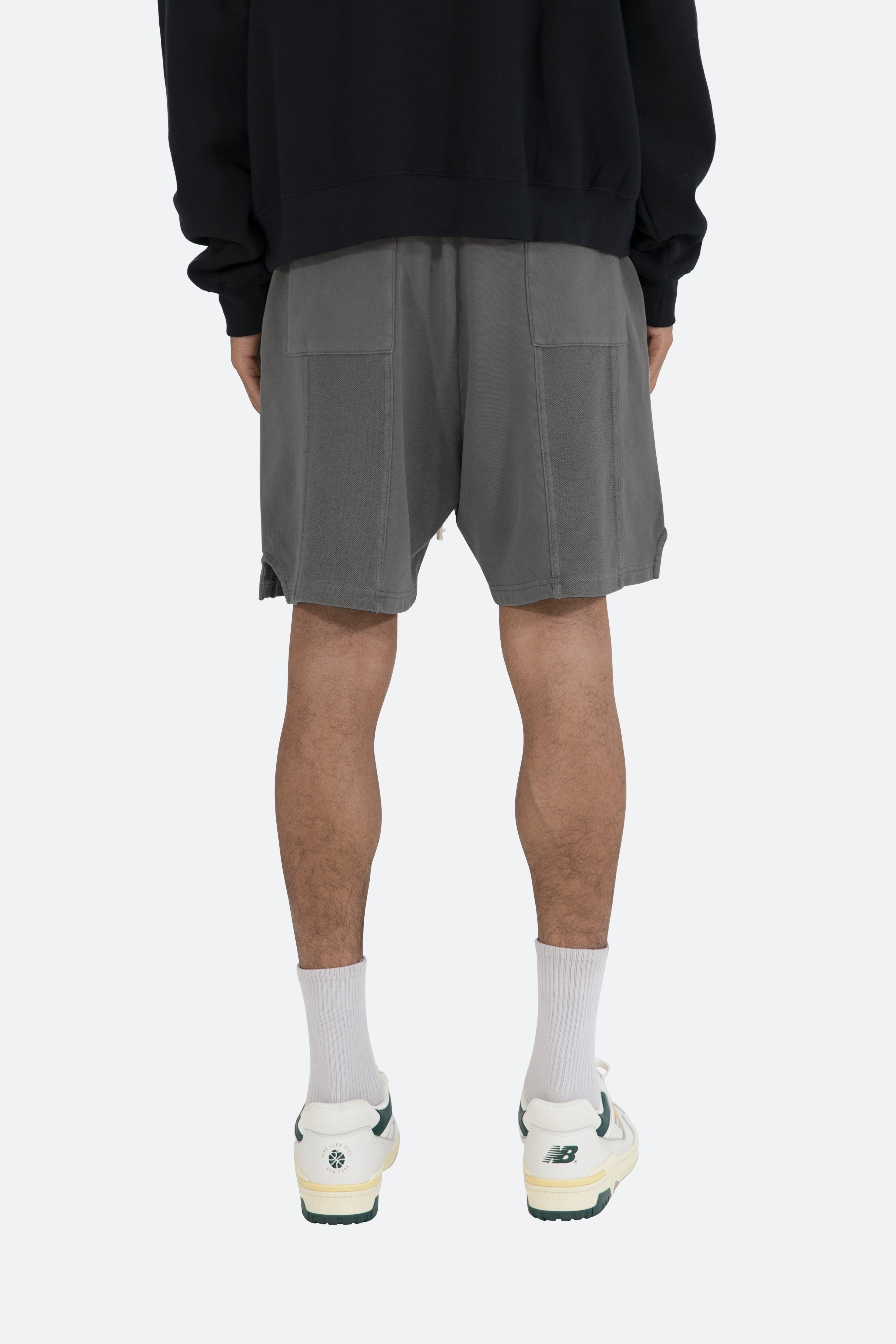 Terry Paneled Shorts - Vintage Black