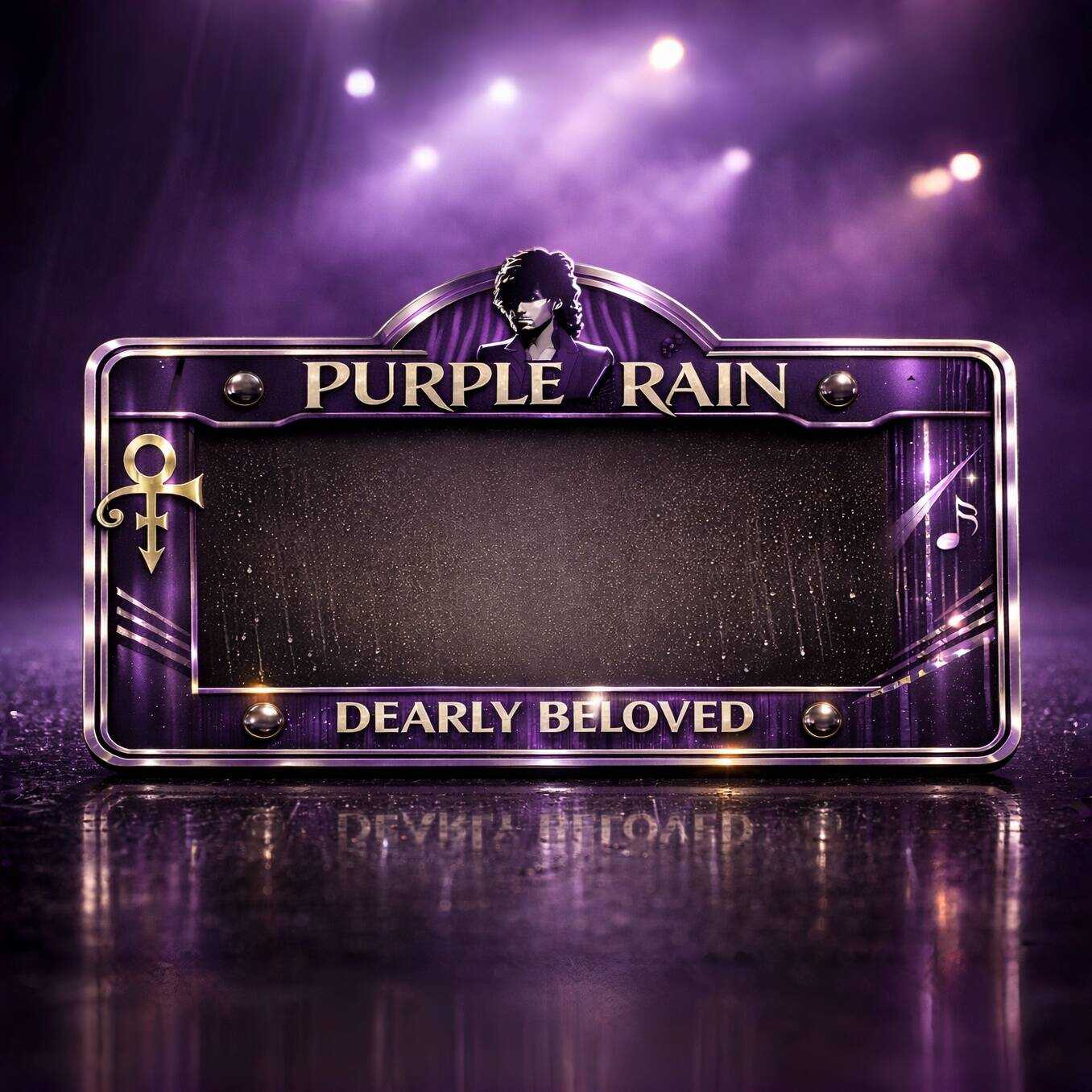 Purple Rain License Plate Frame