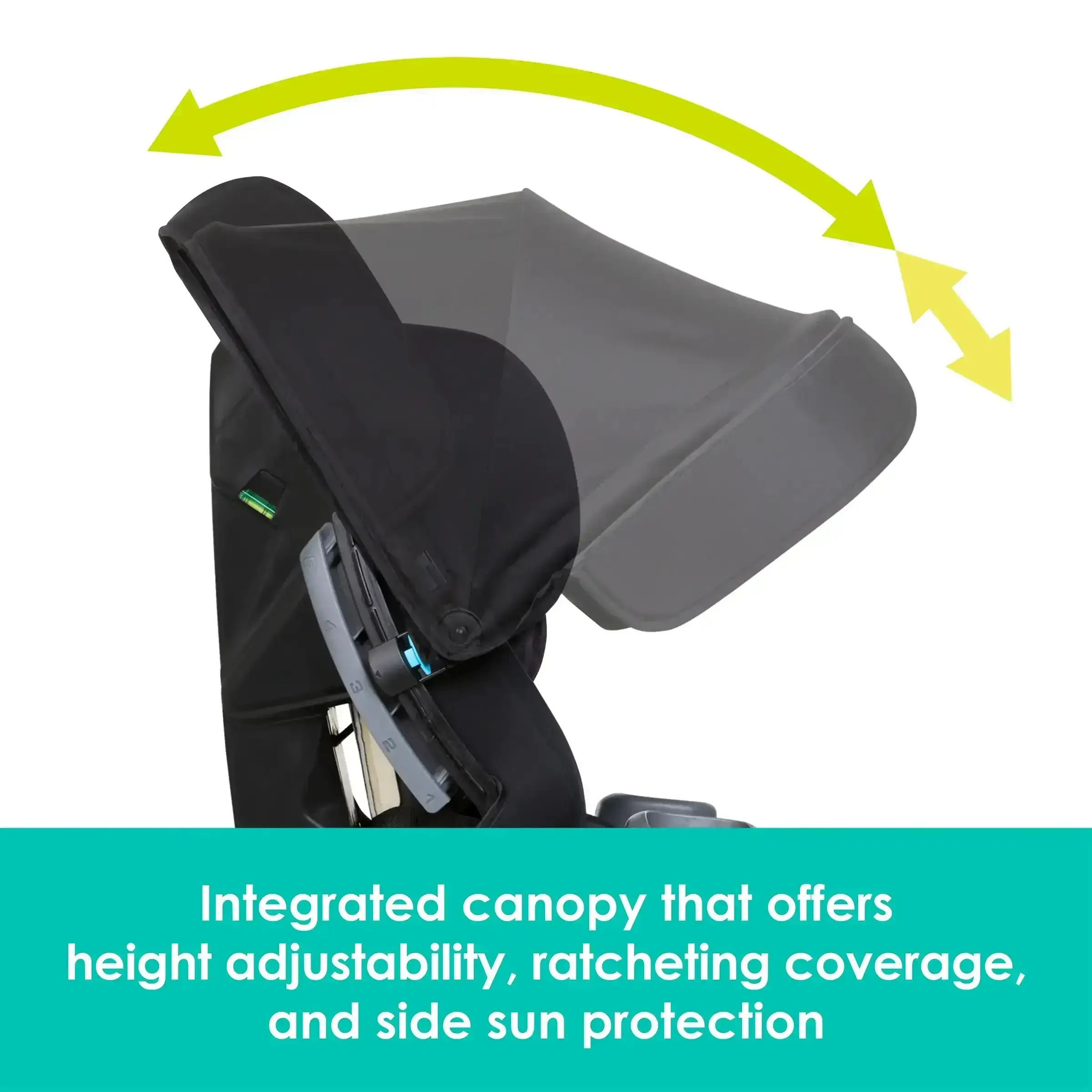 Baby Trend® Cover Me™ 4-in-1 Premium Adjustable Convertible Infant Car Seat w/ Integrated Canopy & Side Impact Protection