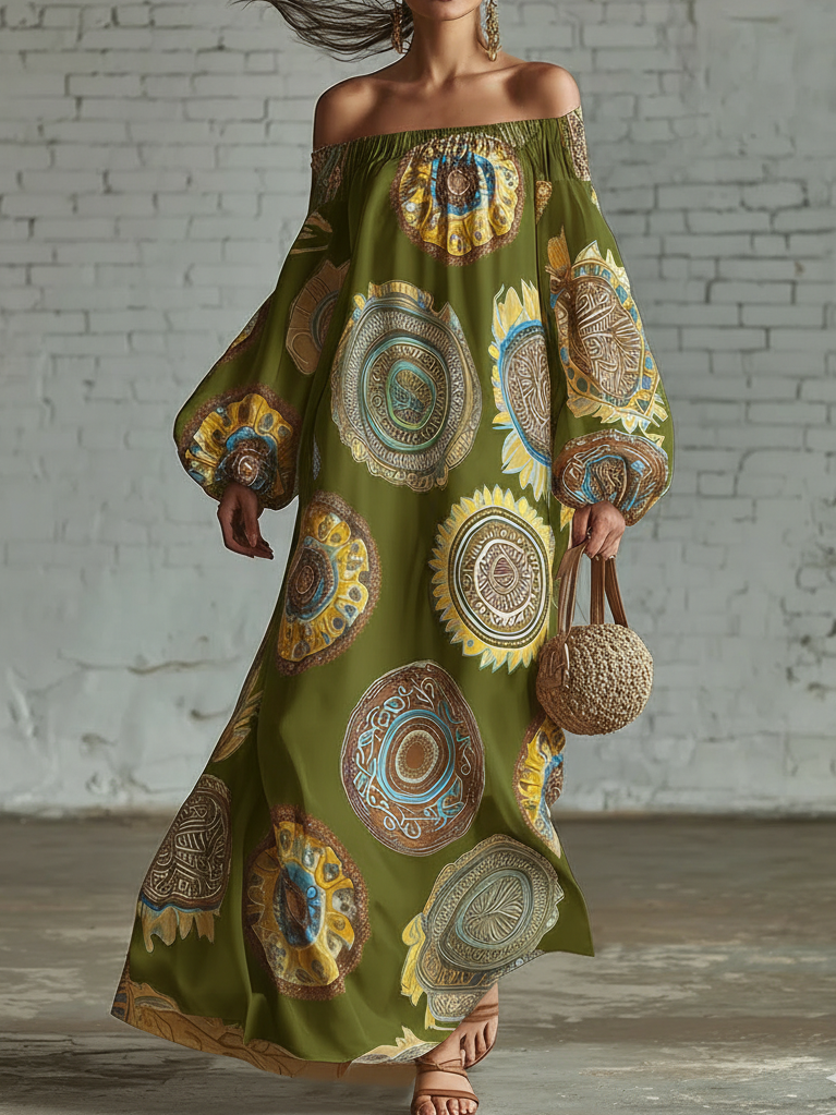 🔥Summer Arrivals🌟Retro Polka Dot Print Multi-layered Hem Maxi Dress