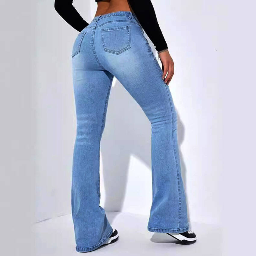 Women's High-waisted Slim-fit Flared Jeans
