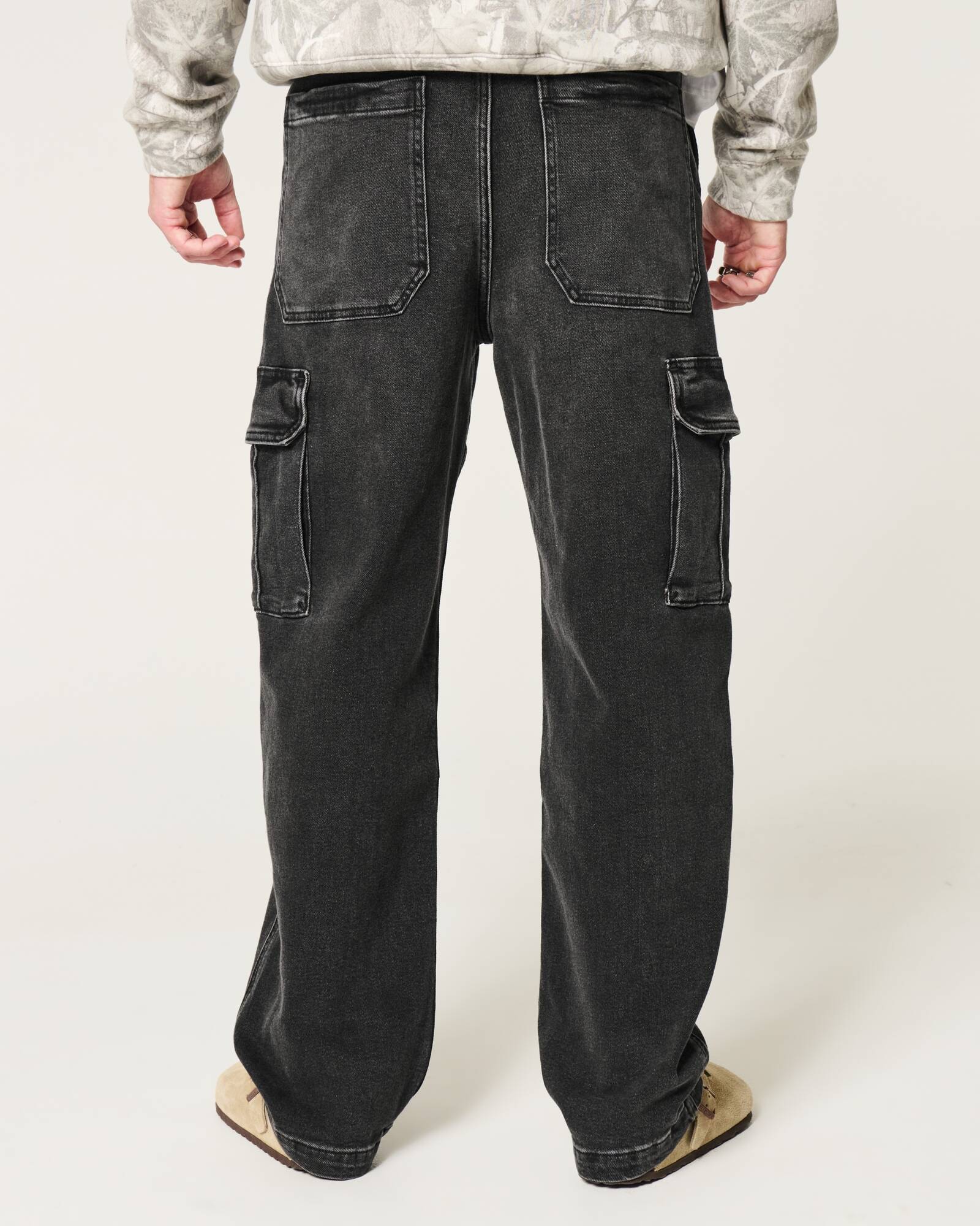 Railroad Stripe Baggy Painter Jeans