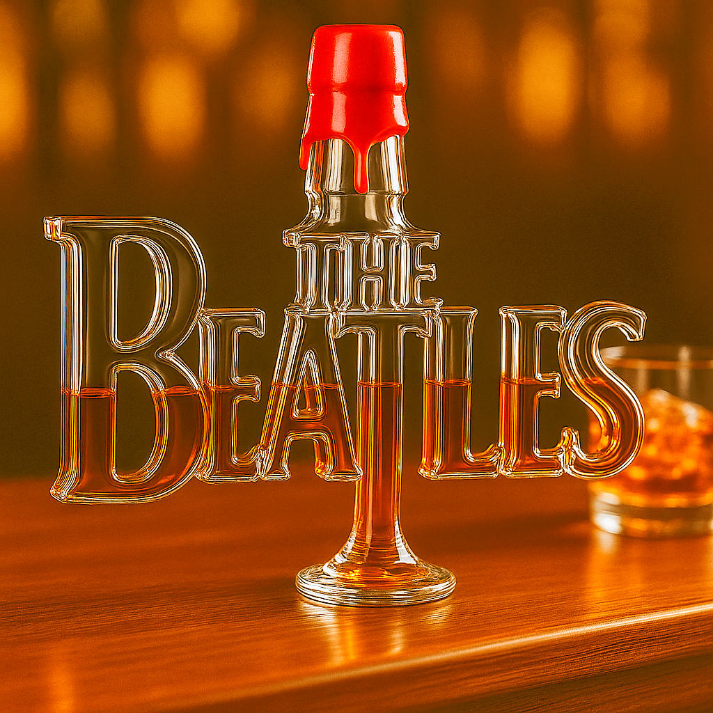 The Beatles 65th Anniversary Whiskey Bottle