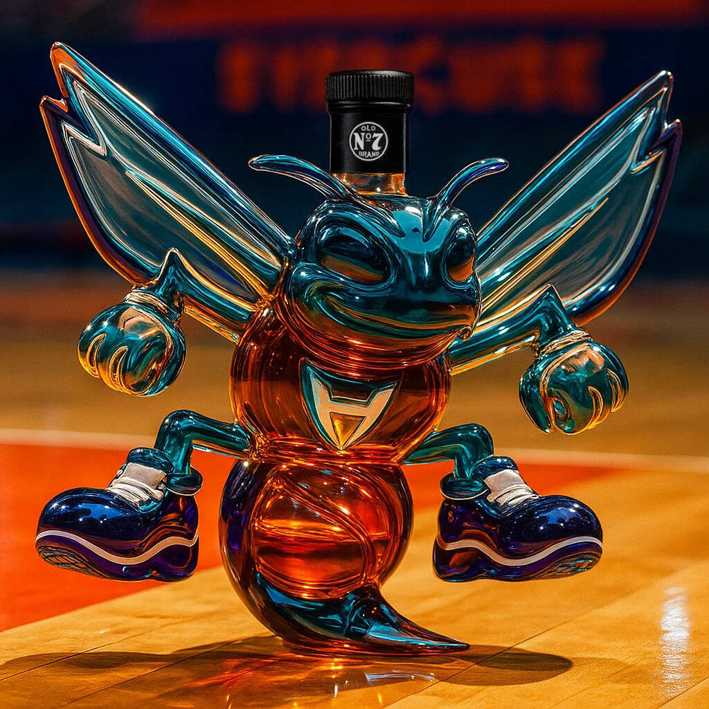 Charlotte Hornets Whisky Bottle