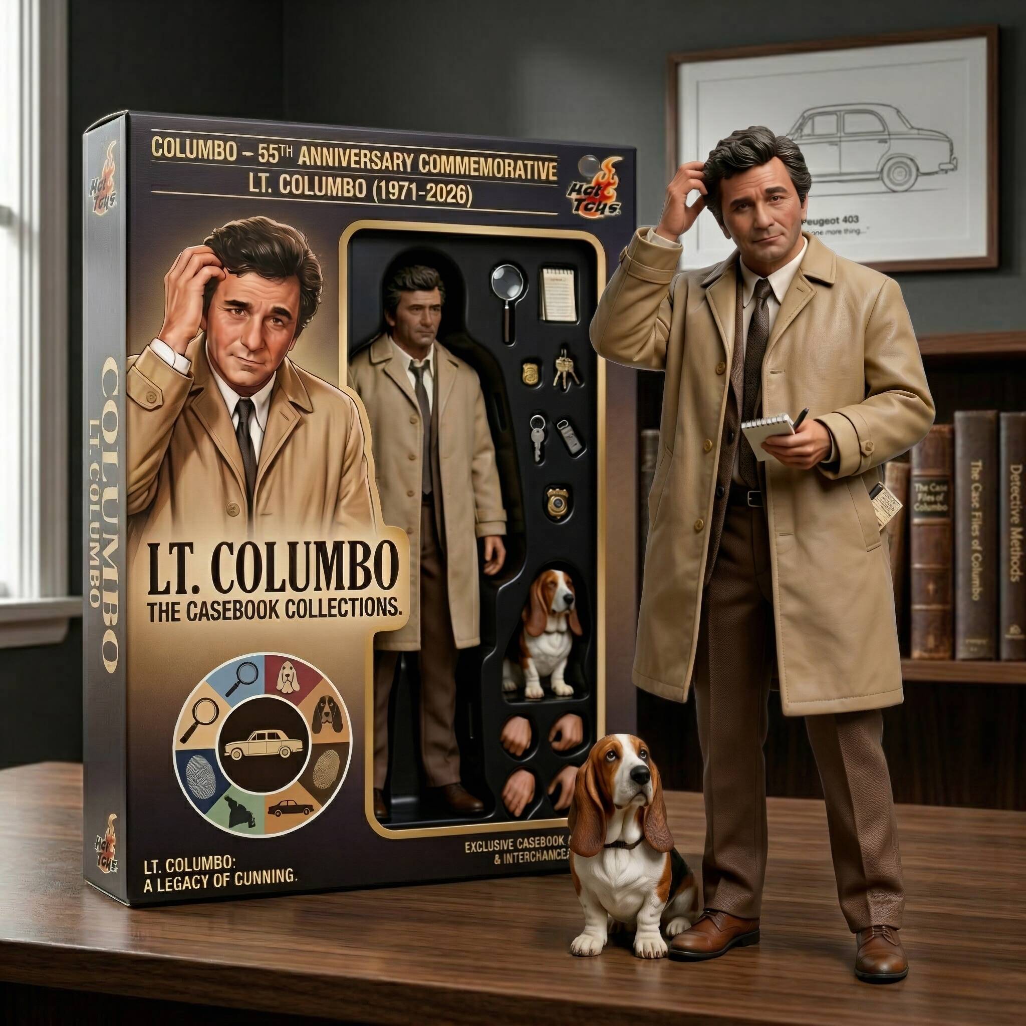 Columbo 55th Anniversary Commemorative Hot Toys Scale Collectible Figure(1971-2026)