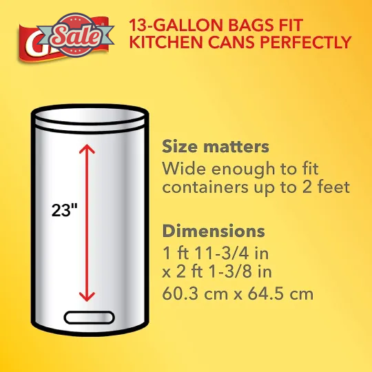 Protection Series Force Flex Drawstring Fresh Clean Odor Shield 13 Gallon 1/110ct