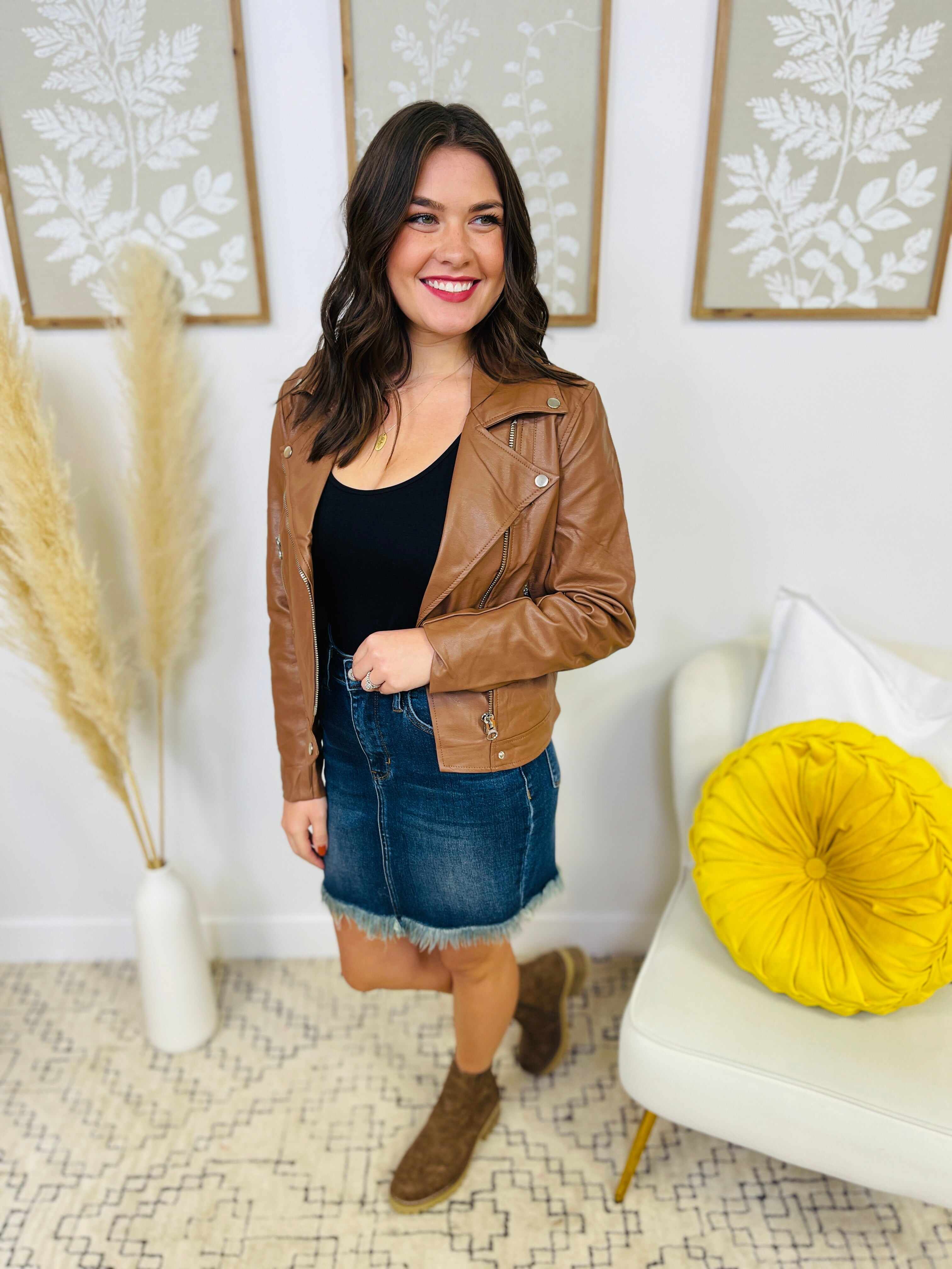Plus/Reg Fray It Again Denim Skirt