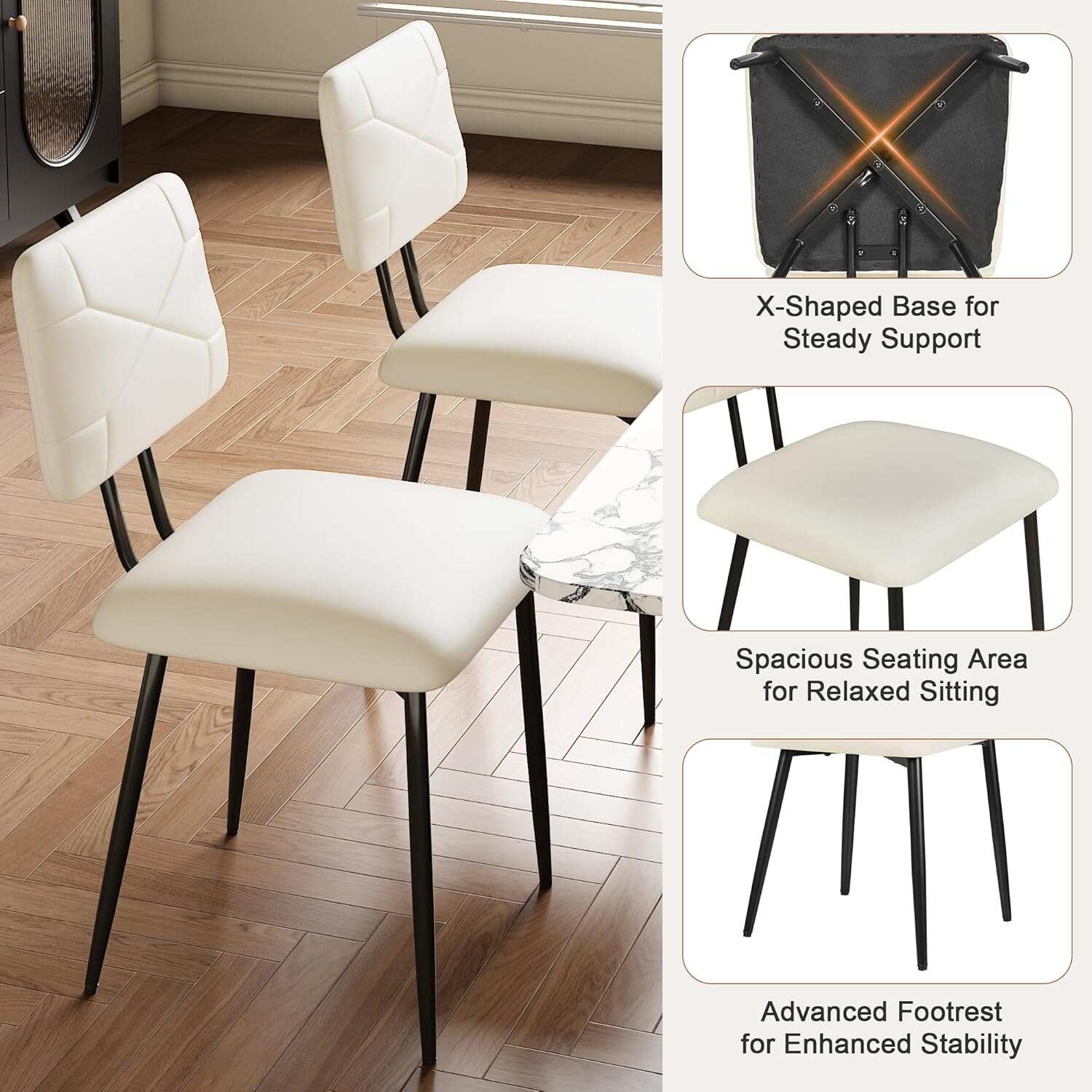 VECELO Dining Chairs Set of 2
